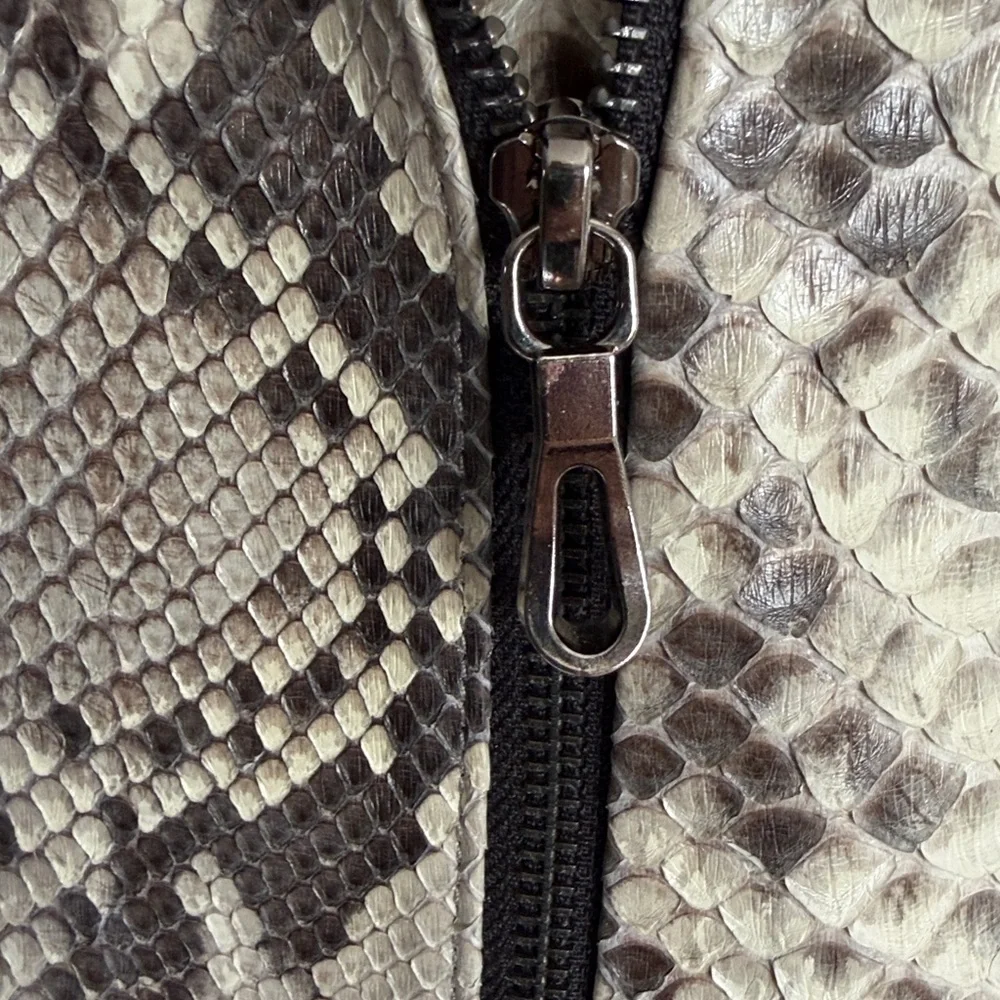 Women's python biker jacket